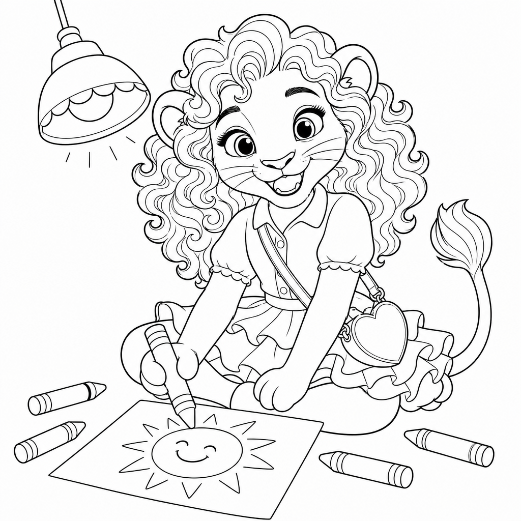 Rosi in Coloring book style